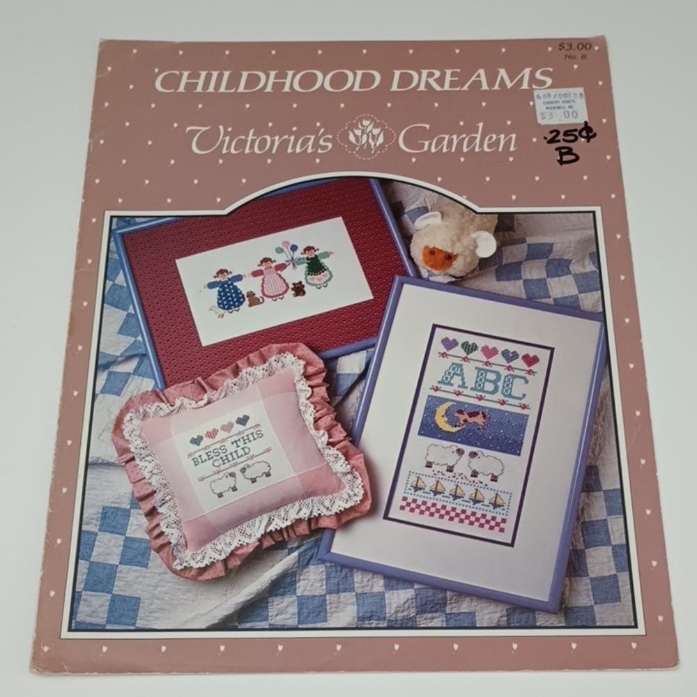$3/15 VTG Childhood Dreams No.8 Victoria's Garden Cross Stitch Pattern